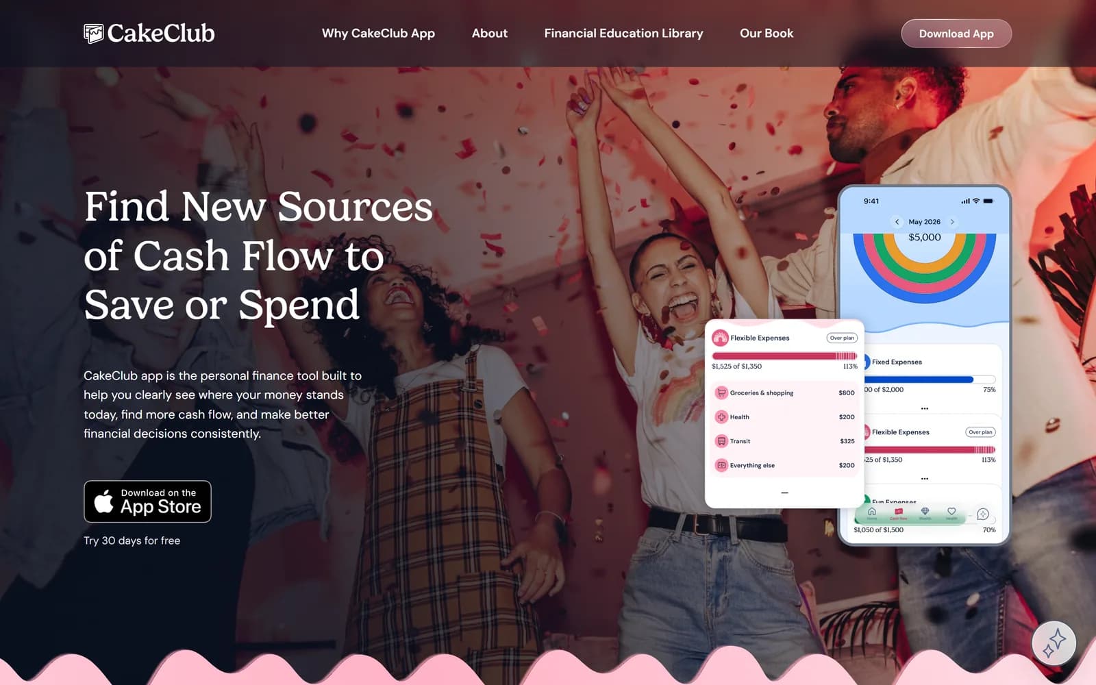 Home del sito CakeClub su desktop