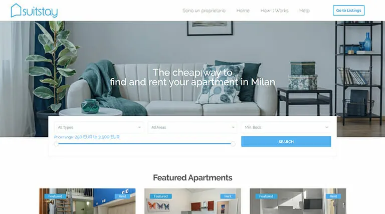 Suitstay – Piattaforma di affitti a medio termine