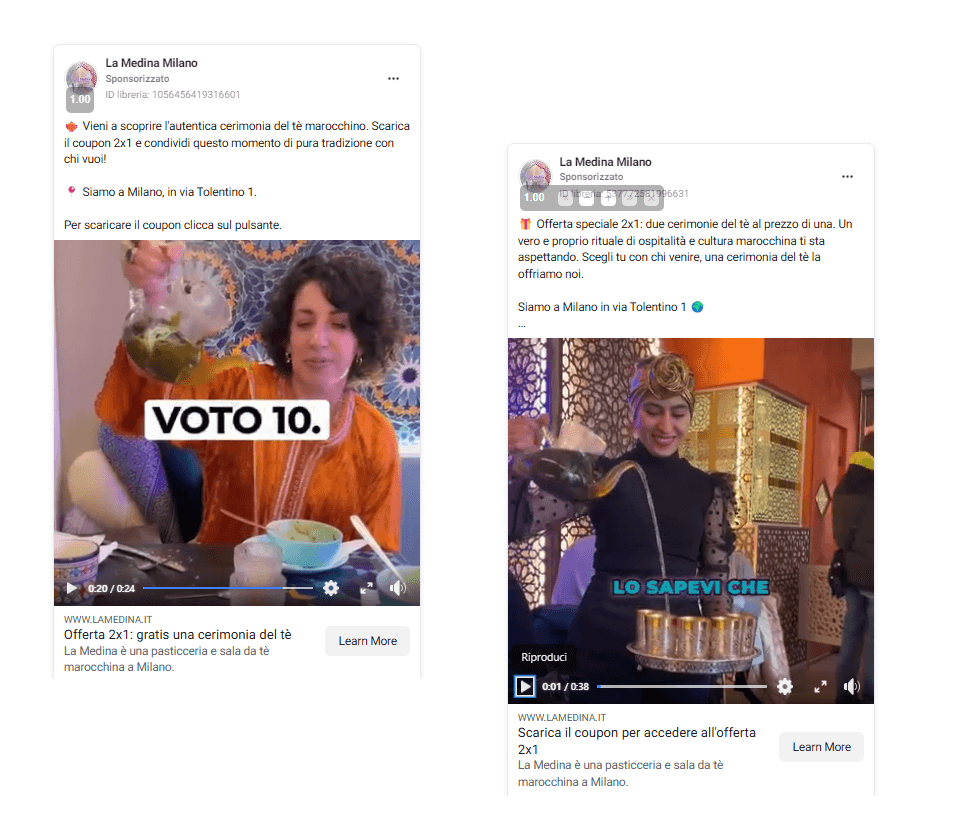 Campagne pubblicitarie e marketing automation per La Medina – Ristorante e sala da thè marocchino