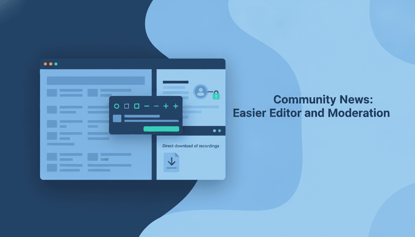 Novità per le Community: editor e moderazione più semplici