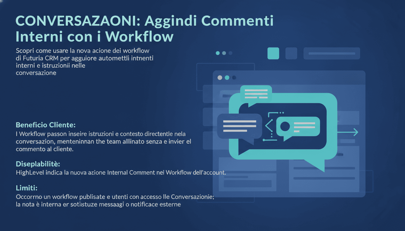 Conversazioni: aggiungi commenti interni con i workflow