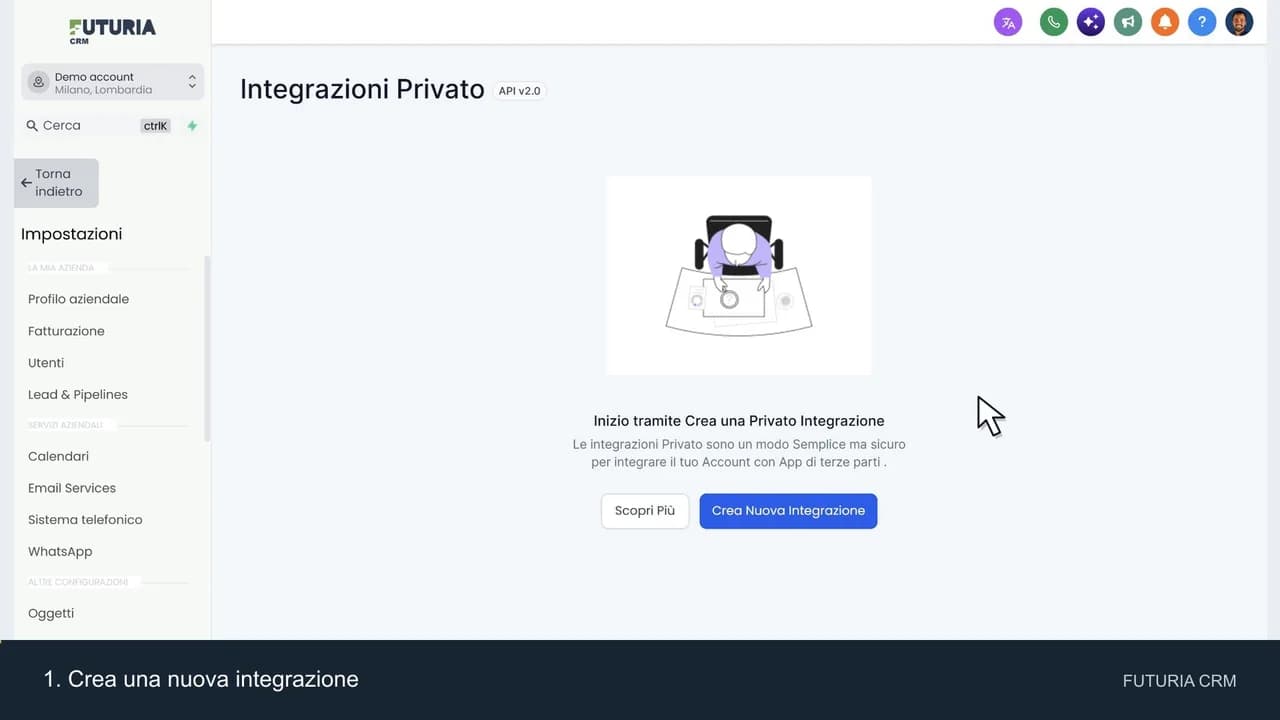 Come creare un token PIT in Futuria CRM