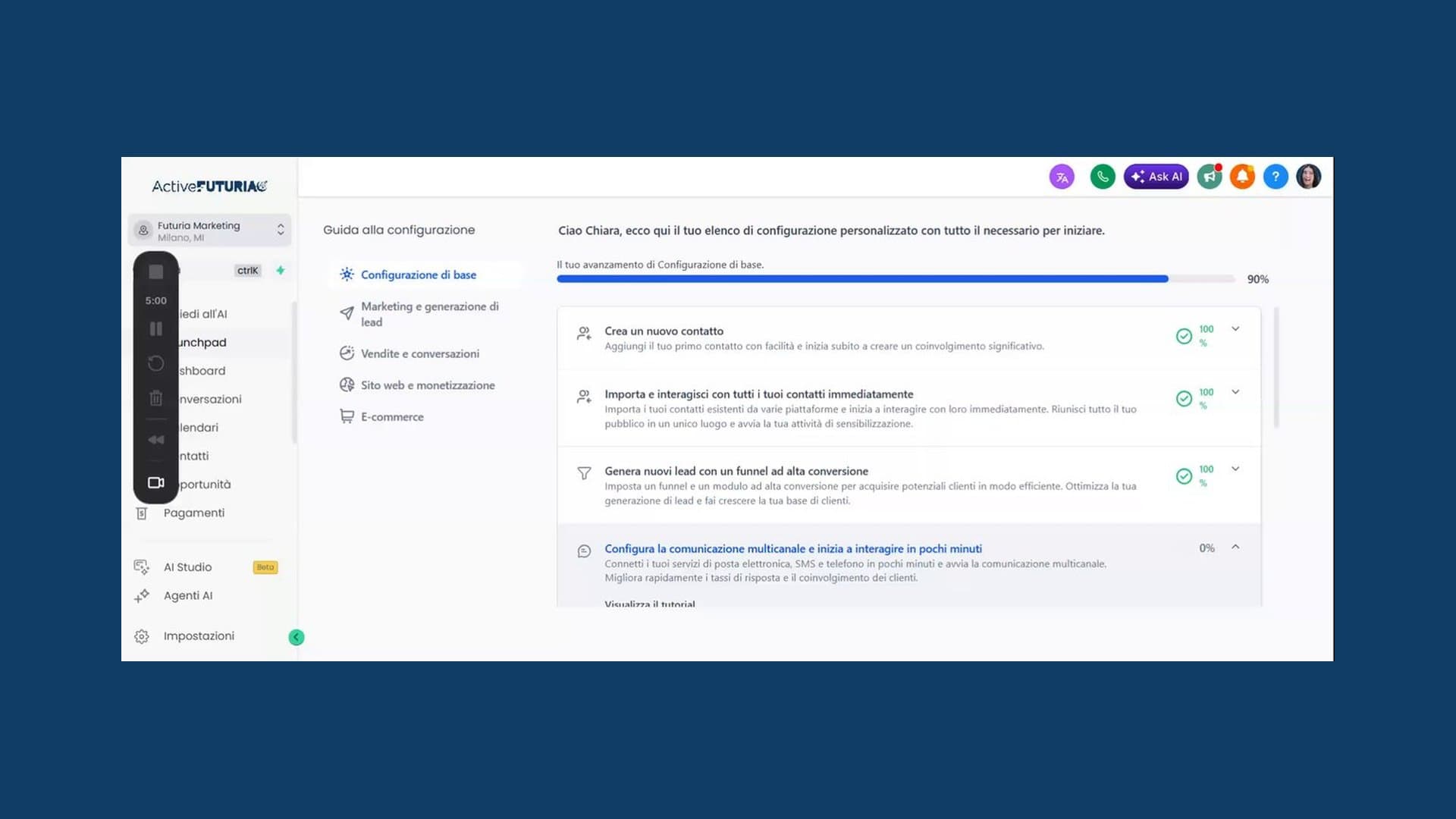 Come pubblicare un post social da Futuria CRM