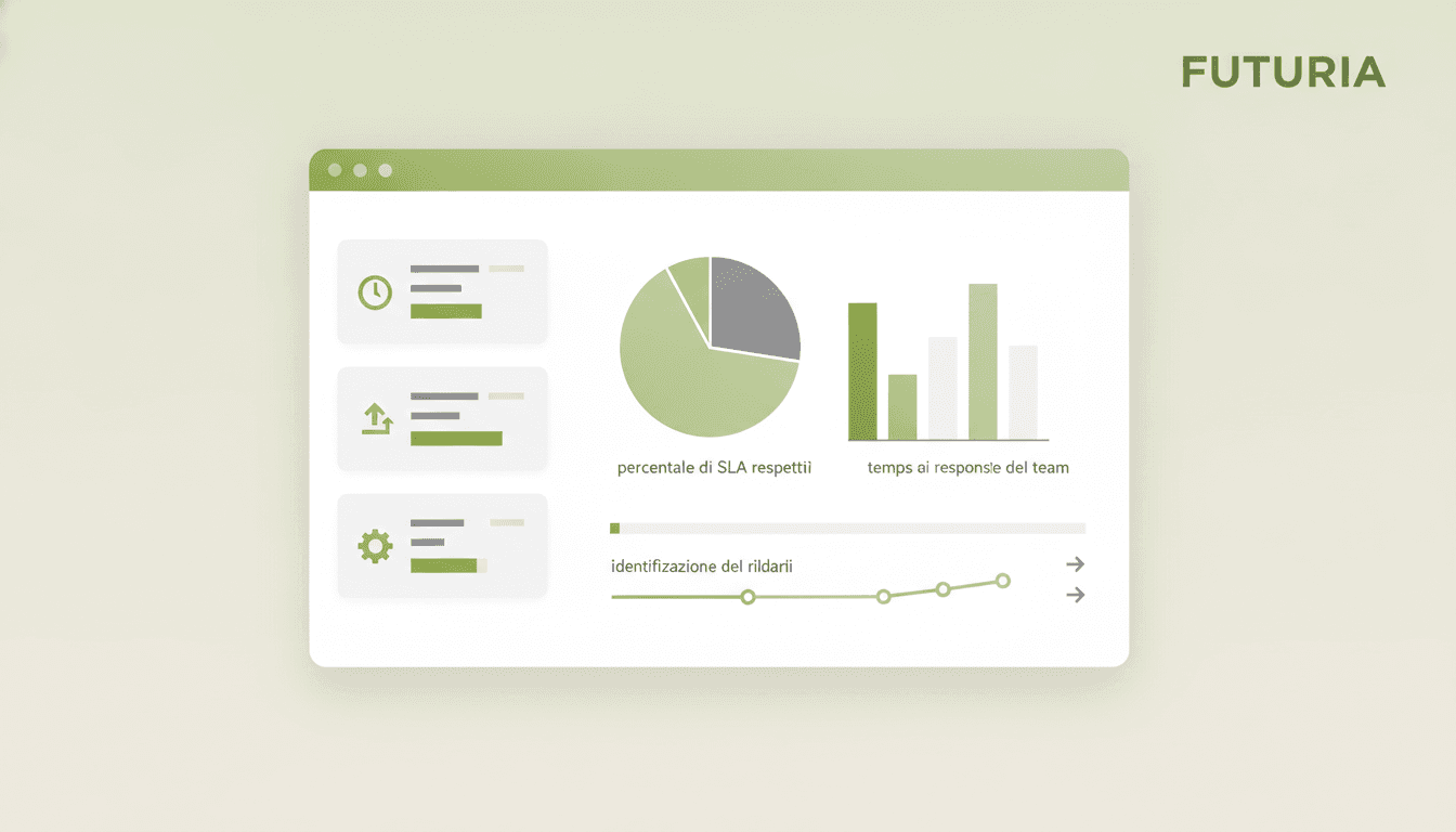 Dashboard delle performance SLA nelle conversazioni di Futuria CRM
