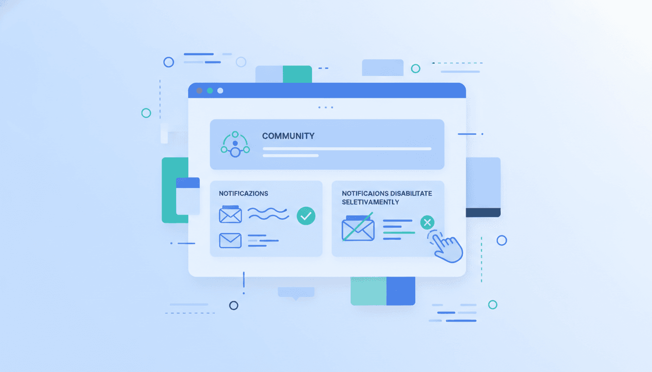 Disiscrizione selettiva per le email delle Community