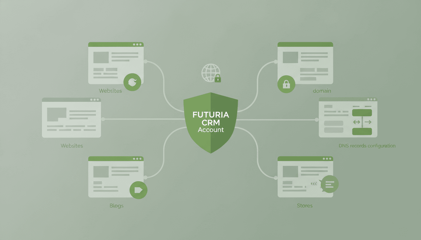 Configurare e collegare i domini acquistati in Futuria CRM