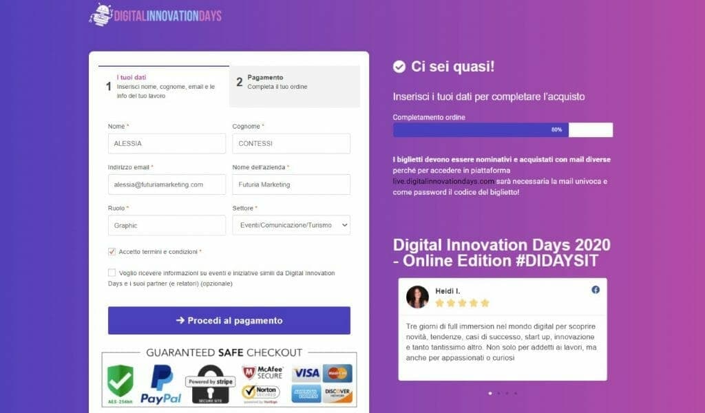 Posizionamento del brand di Digital Innovation Days – Evento nazionale di business
