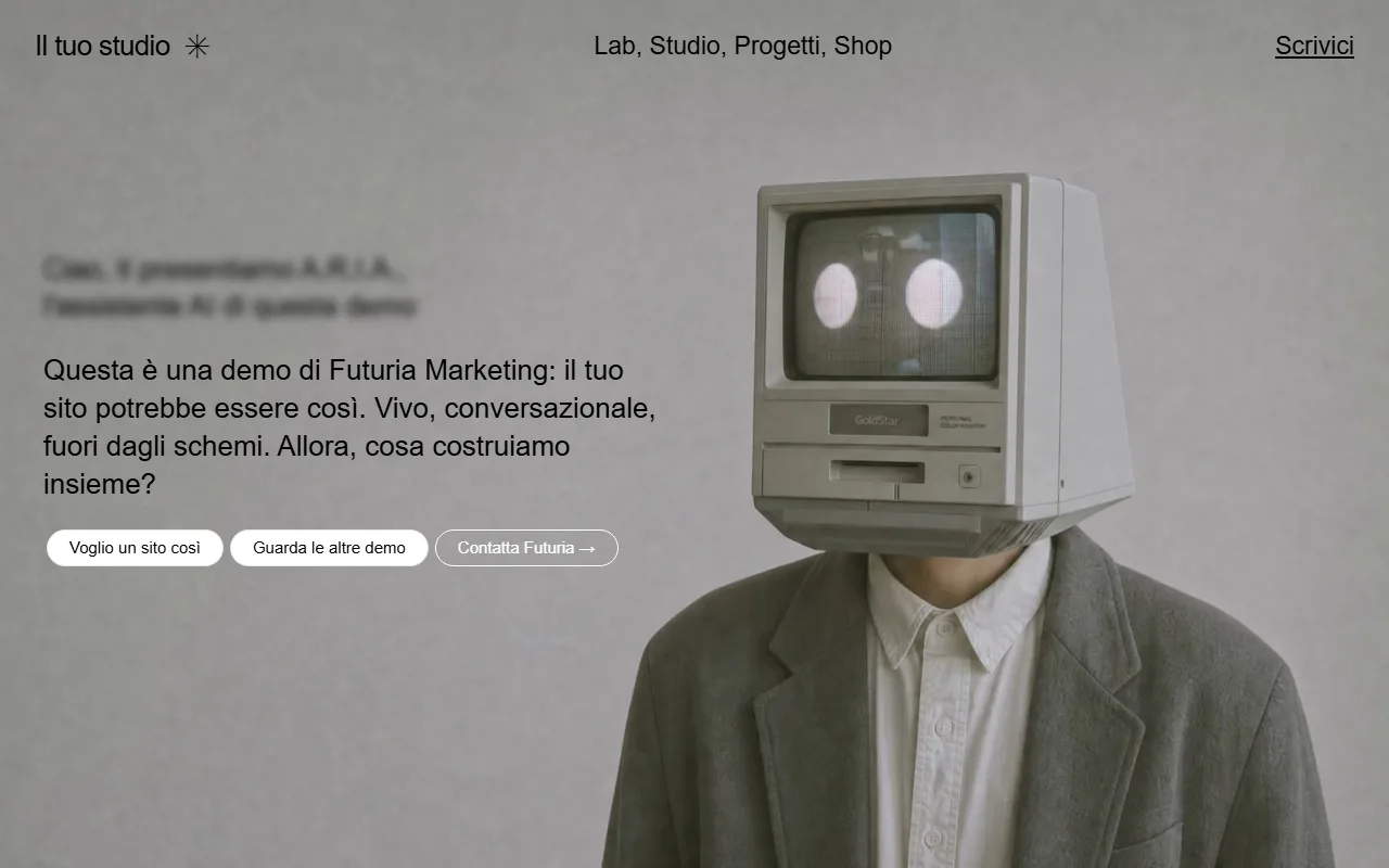 Anteprima demo: sito per studio creativo con ai
