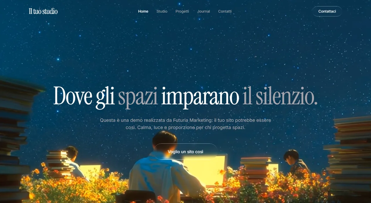 Anteprima demo: sito per studio di architettura