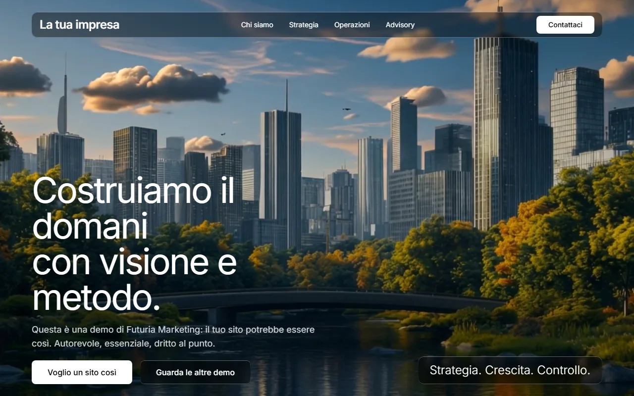 Anteprima demo: sito per consulenza d'impresa